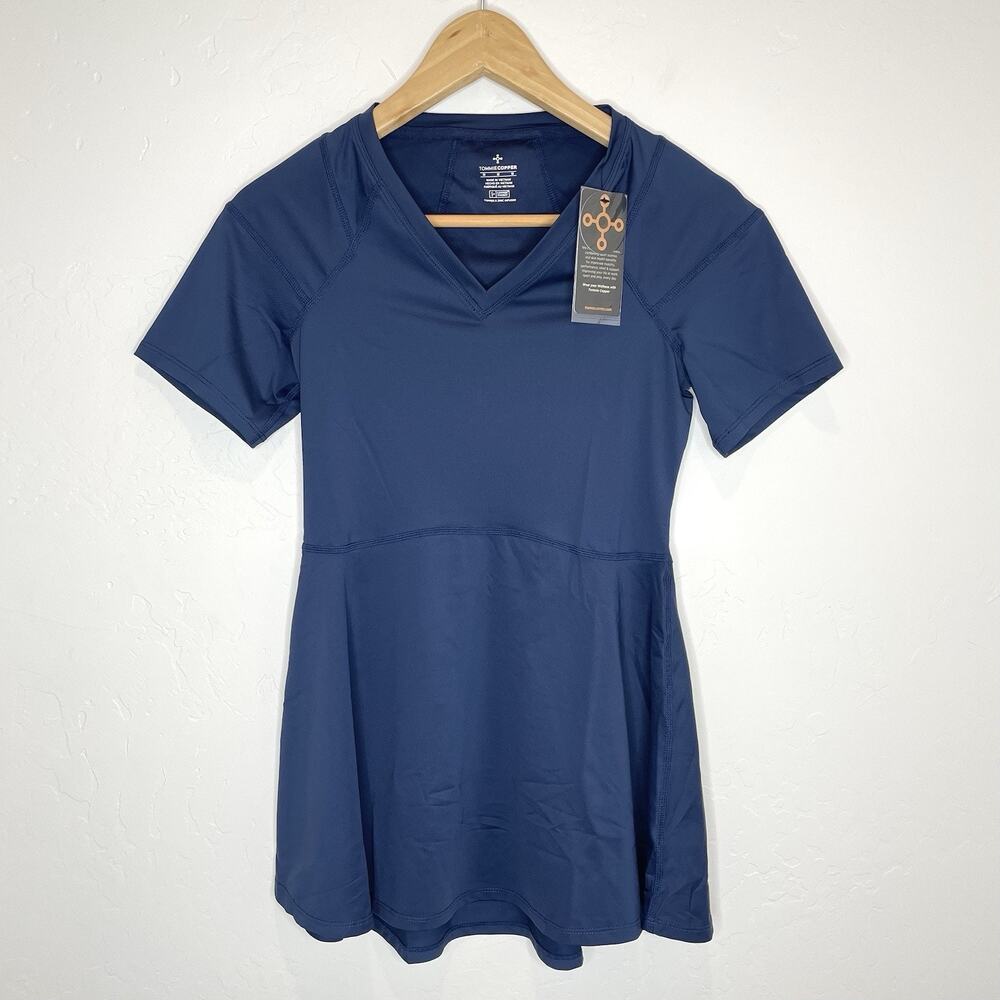 Tommy Copper Navy V-Neck Short Sleeve Top